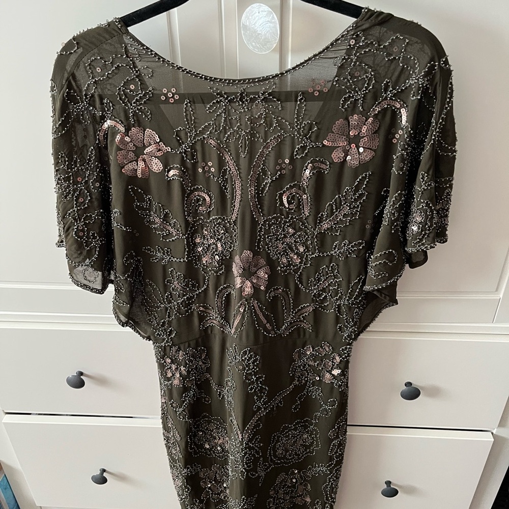 Molly Bracken Khaki Long Sleeve Dress